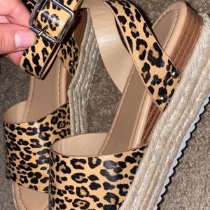 Leopard sandals